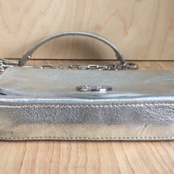 Tory Burch Silver Classic Mini Crossbody Bag - Picture 3 of 10